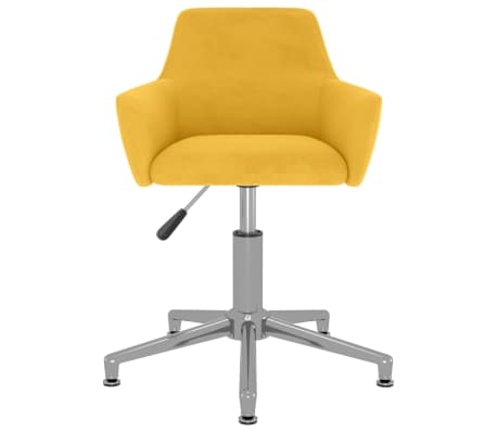 vidaXL Pasukama valgomojo kėdė, geltonos spalvos, aksomas