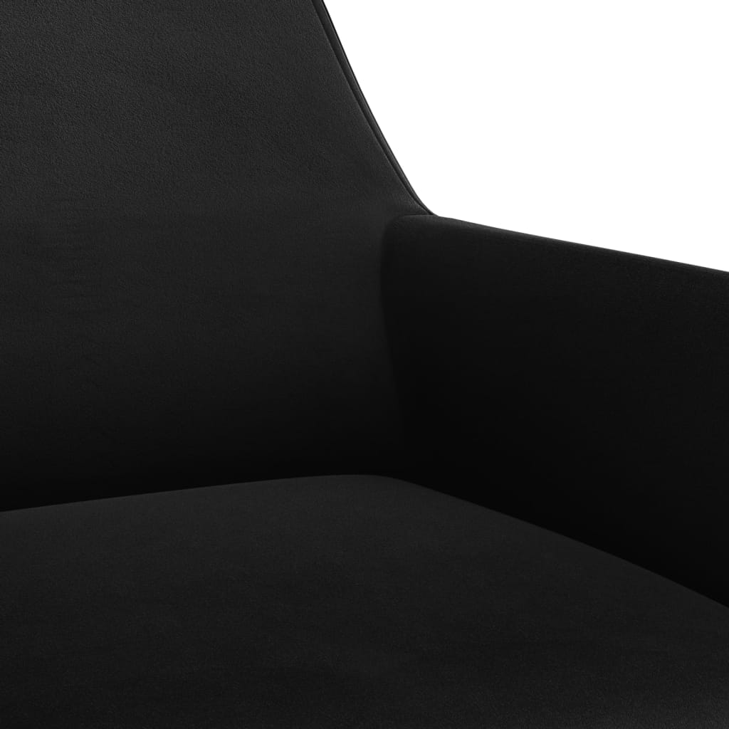 Pasukamos valgomojo kėdės, 2vnt., juodos spalvos, aksomas | Stepinfit