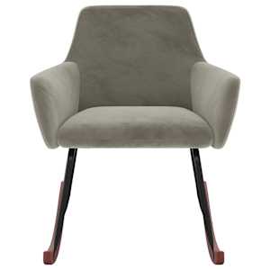 vidaXL Schommelstoel fluweel lichtgrijs