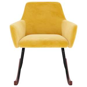 vidaXL Supama kėdė, geltonos spalvos, aksomas