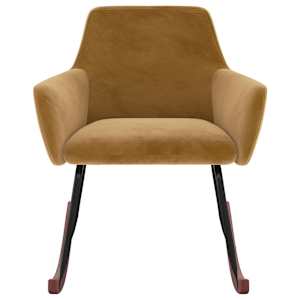 vidaXL Supama kėdė, rudos spalvos, aksomas