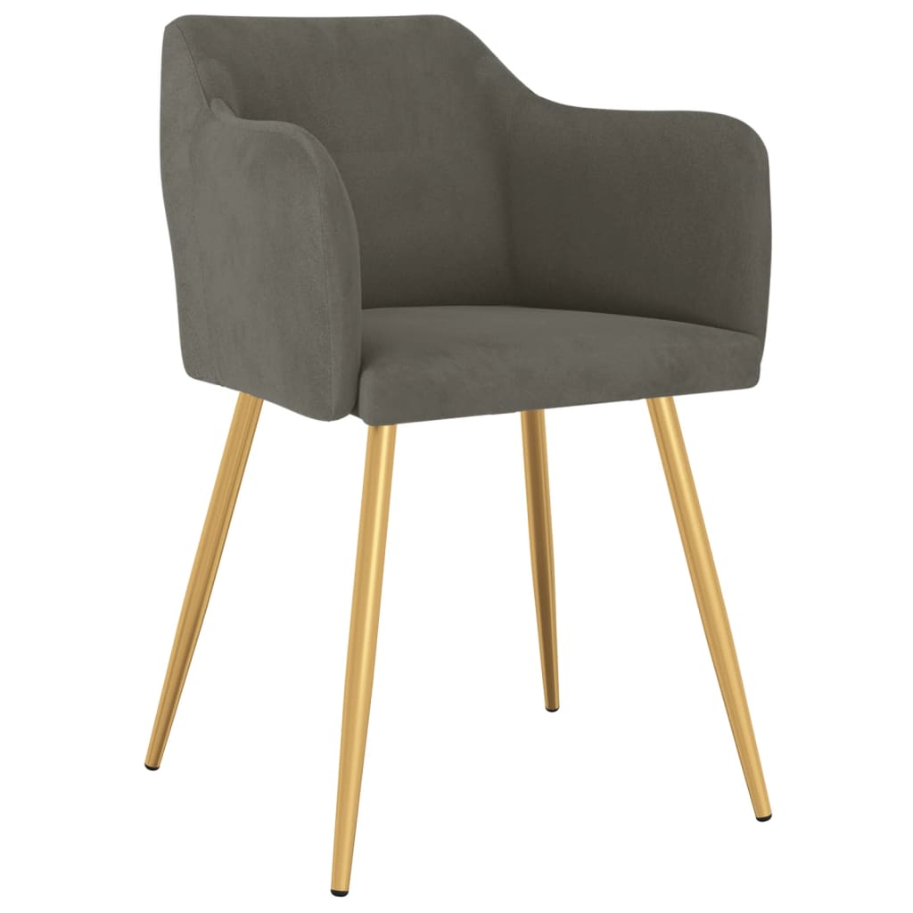 

vidaXL Eetkamerstoelen 2 st fluweel donkergrijs