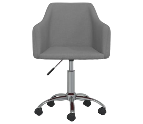 vidaXL Chaise pivotante de salle à manger Gris clair Tissu