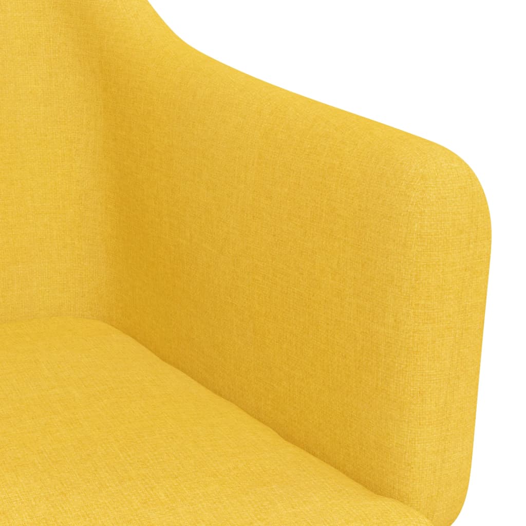 Otočná jídelní židle žlutá textil