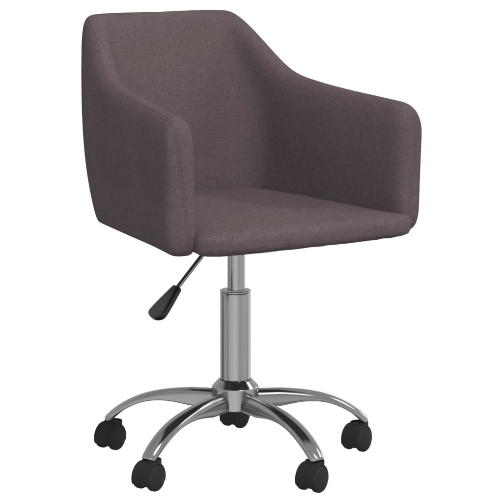 

vidaXL Eetkamerstoelen draaibaar 2 st stof taupe