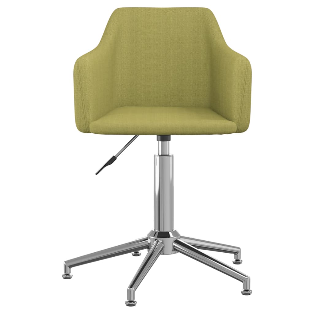 vidaXL Silla de comedor giratoria tela verde