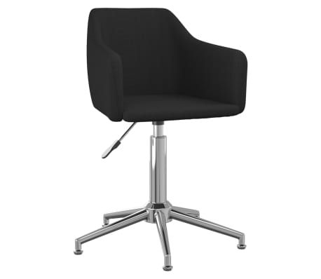 vidaXL Chaises pivotantes à manger lot de 2 Noir Tissu