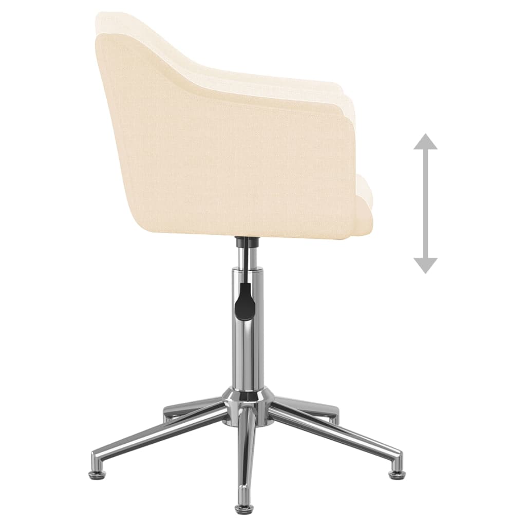 2 db krémszínű szövet forgó étkezőszék