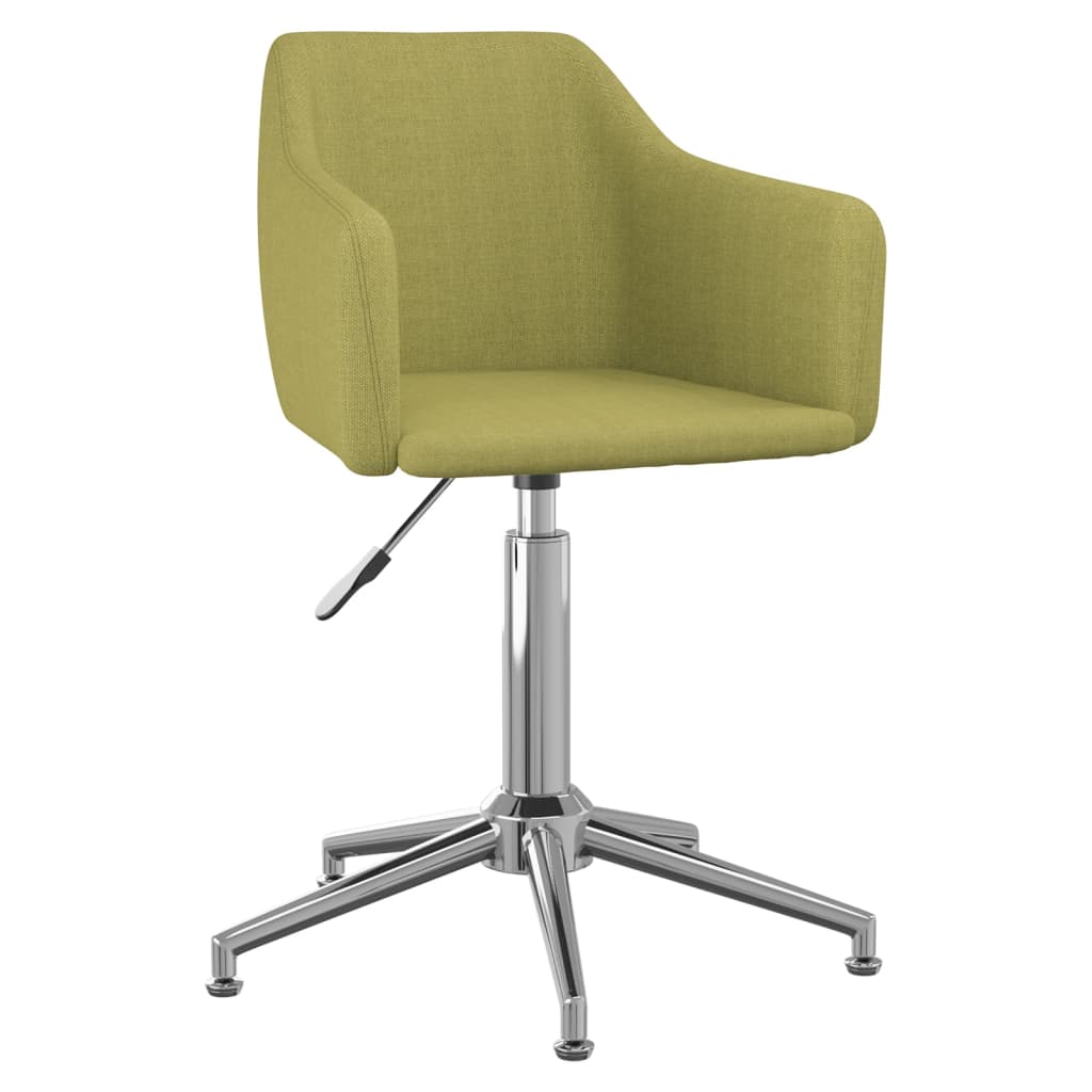 vidaXL Okretne blagovaonske stolice od tkanine 2 kom zelene