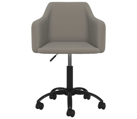 vidaXL Chaise pivotante de salle &agrave; manger Gris clair Velours