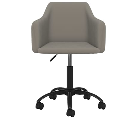 vidaXL Chaise pivotante de salle à manger Gris clair Velours