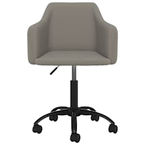 vidaXL Chaise pivotante de salle &agrave; manger Gris clair Velours