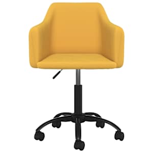 vidaXL Chaise pivotante de salle &agrave; manger Jaune Velours