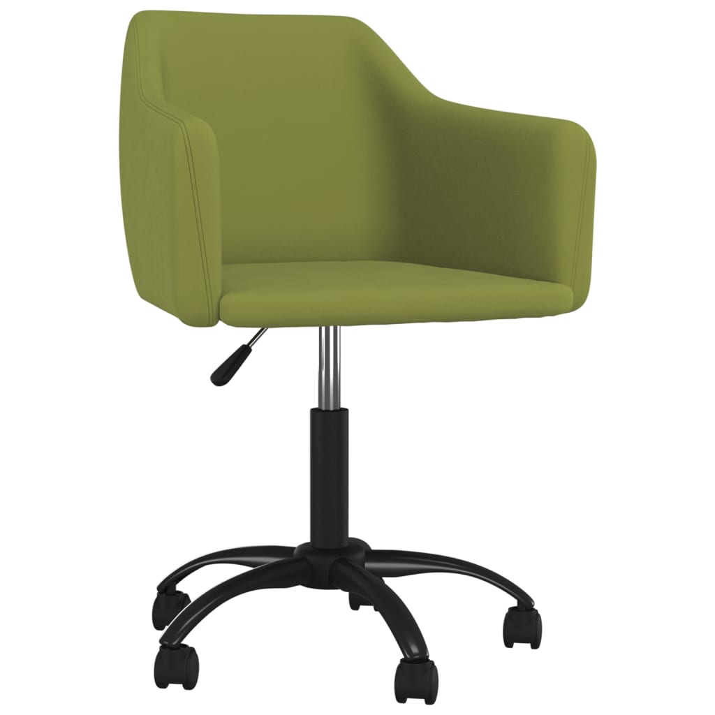 vidaXL Chaises pivotantes à manger lot de 2 vert clair velours