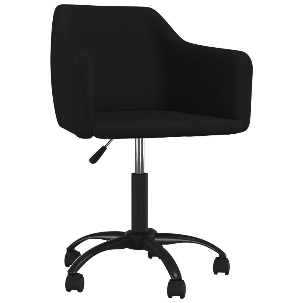 

vidaXL Eetkamerstoelen draaibaar 2 st fluweel zwart