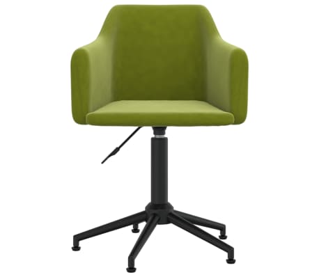 vidaXL Chaise pivotante de salle à manger Vert clair Velours