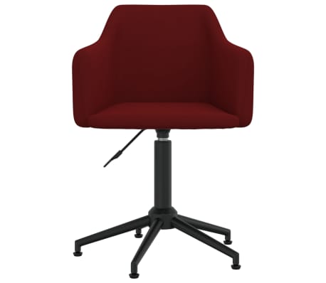 vidaXL Silla de comedor giratoria de terciopelo color vino