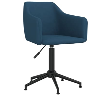 vidaXL grozāmi virtuves krēsli, 2 gab., zils samts
