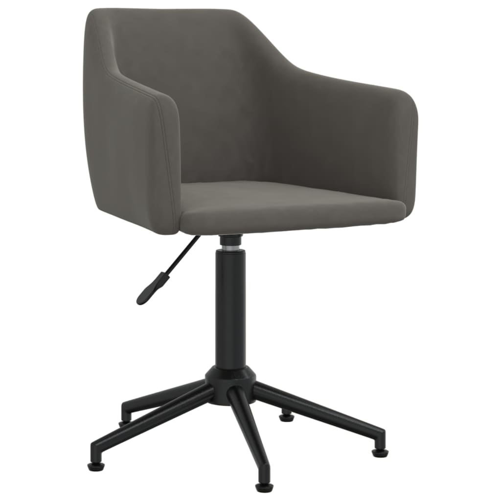 

vidaXL Eetkamerstoelen draaibaar 2 st fluweel donkergrijs