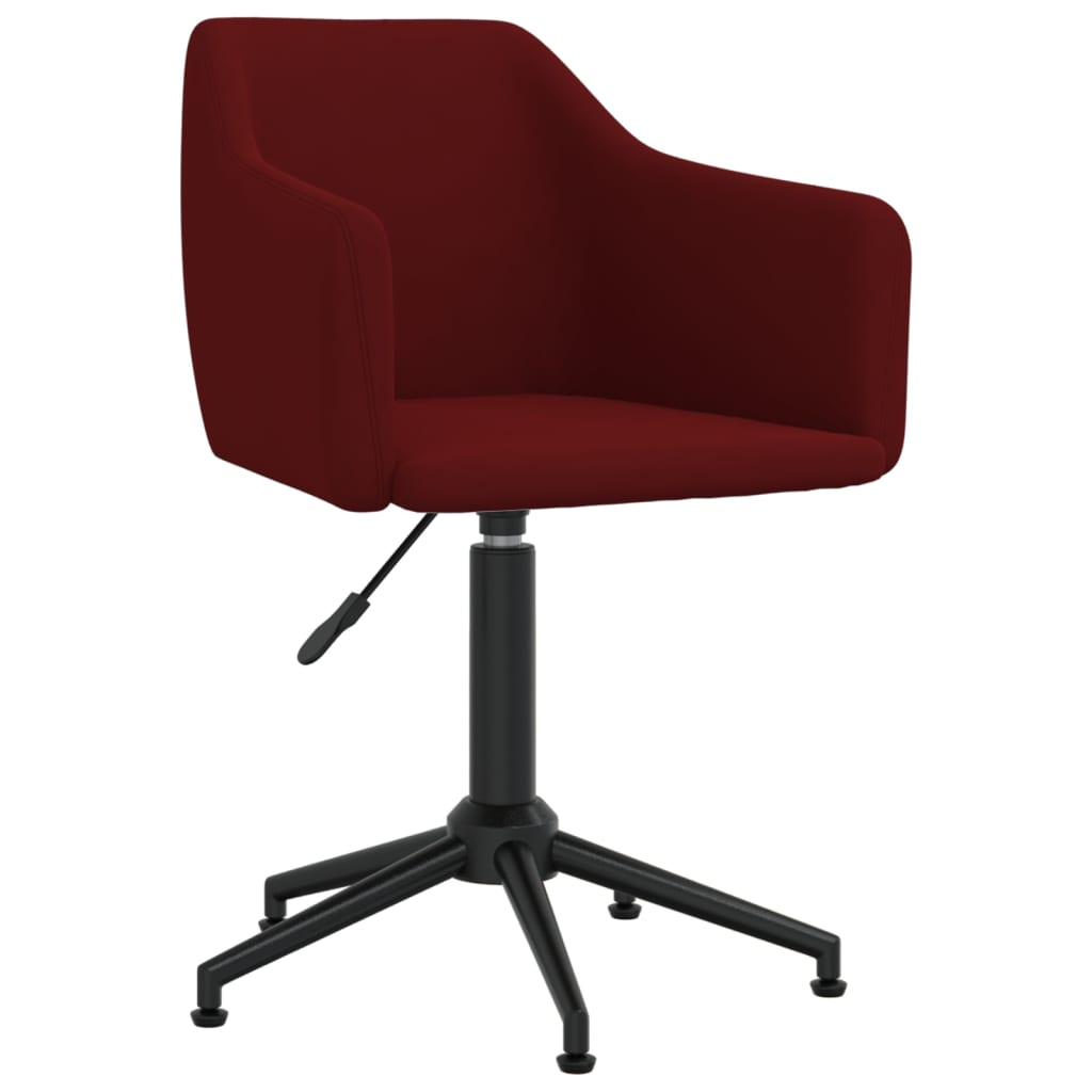 vidaXL Sillas de comedor giratorias 2 unidades terciopelo rojo tinto