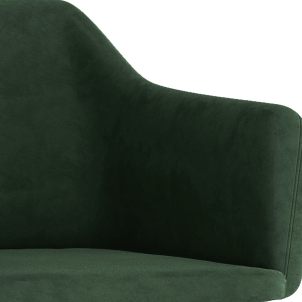 sötétzöld bársony forgó étkezőszék