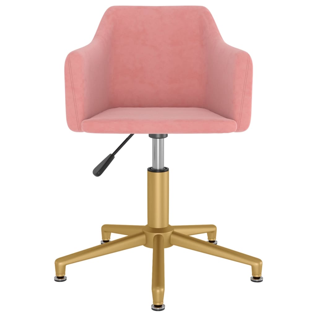 vidaXL Chaise pivotante de salle à manger Rose Velours