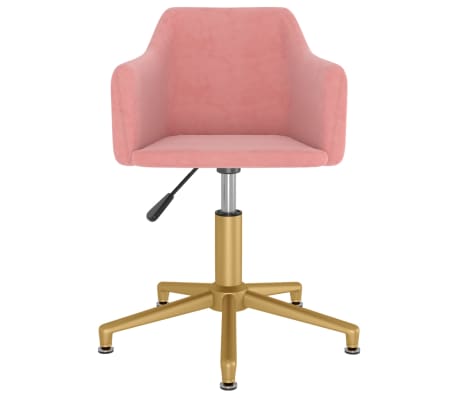 vidaXL Chaise pivotante de salle à manger Rose Velours