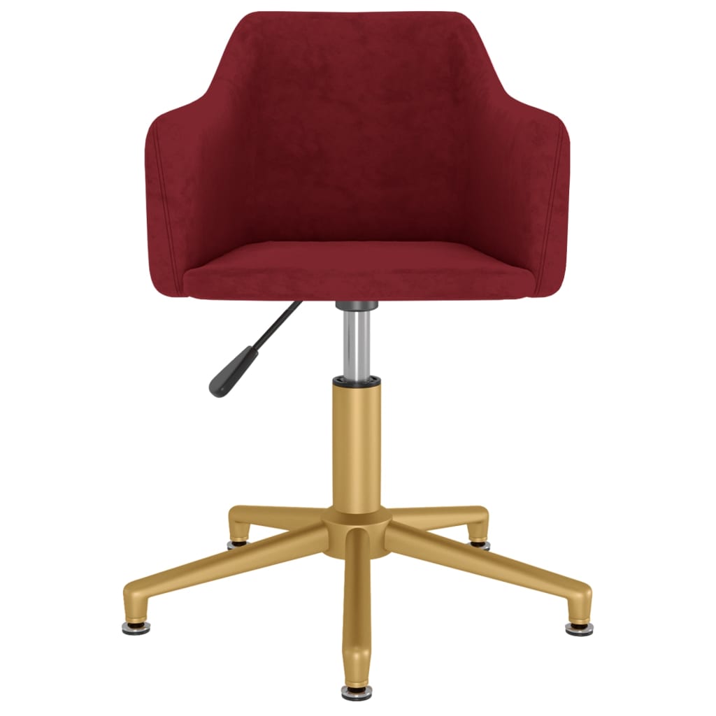 vidaXL Silla de comedor giratoria terciopelo rojo tinto