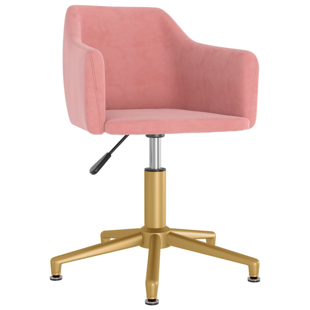 

vidaXL Eetkamerstoelen draaibaar 2 st fluweel roze