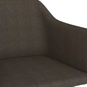 Houpací křeslo tmavě hnědé textil - obrázek 6