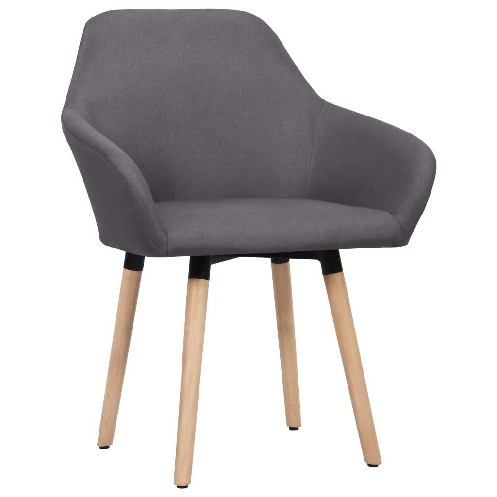 

vidaXL Eetkamerstoelen 2 st stof donkergrijs