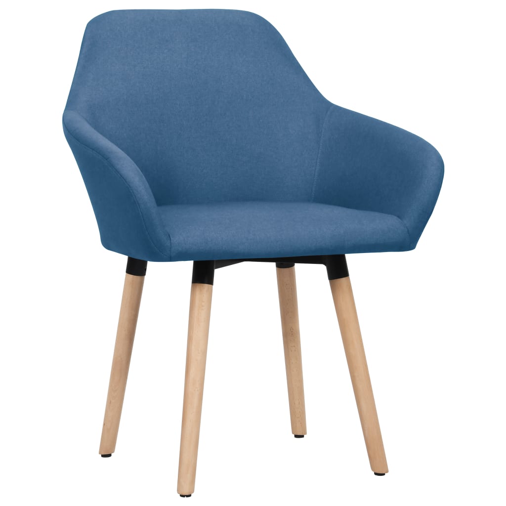 331494 vidaXL Dining Chairs 2 pcs Blue Fabric (UK/IE/FI/NO/DE/FR/NL only)