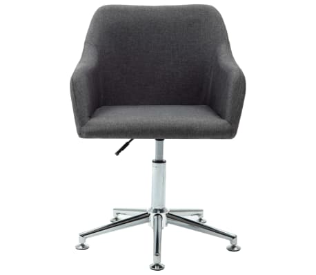 vidaXL Svingbar spisestuestol mørkegrå stoff