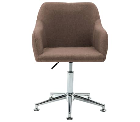 vidaXL Svingbar spisestuestol brun stoff