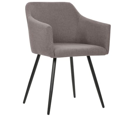 vidaXL Dining Chairs 2 pcs Taupe Fabric