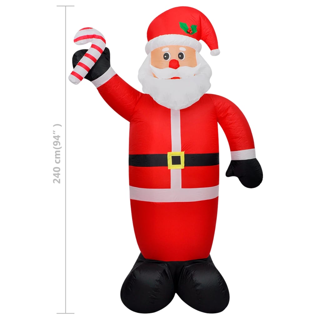 vidaXL Christmas Inflatable Santa Claus 94.5"