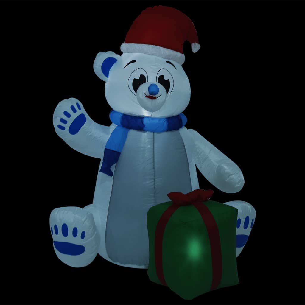

vidaXL Kerstfiguur ijsbeer opblaasbaar LED binnen en buiten 2,4 m