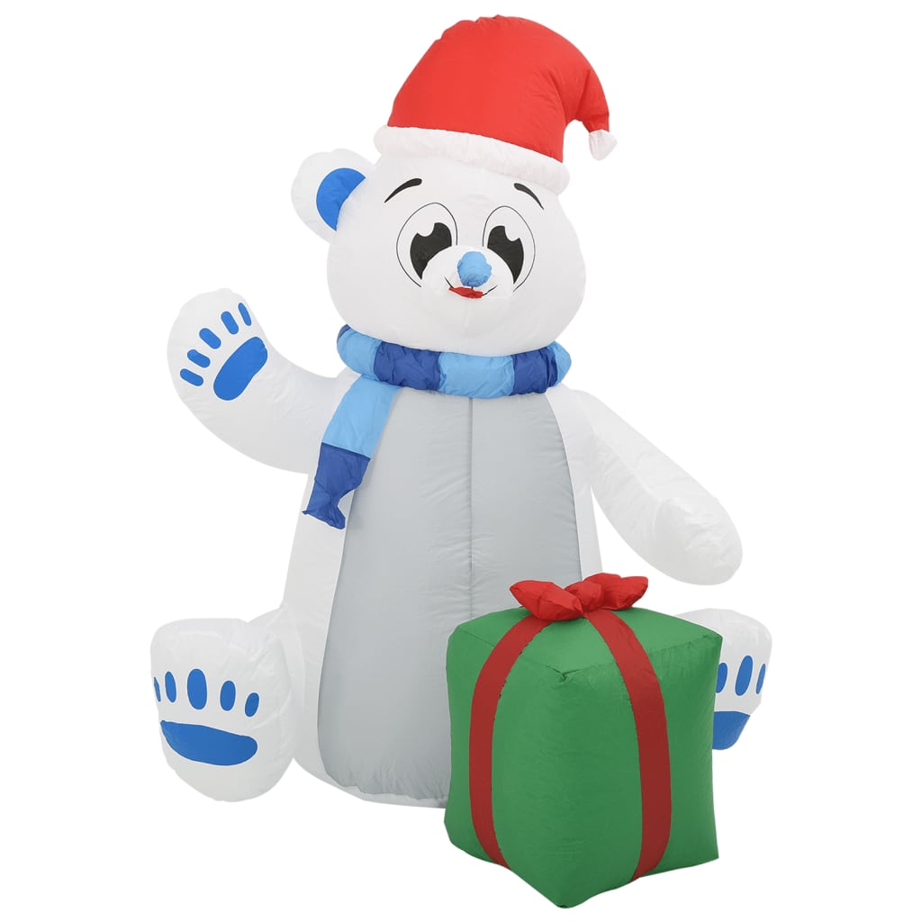 

vidaXL Christmas Inflatable Polar Bear LED Indoor and Outdoor 8 ft