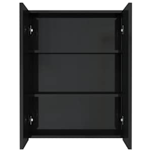 Koupelnová skříňka se zrcadlem 60 x 15 x 75 cm MDF zářivě černá - obrázek 3