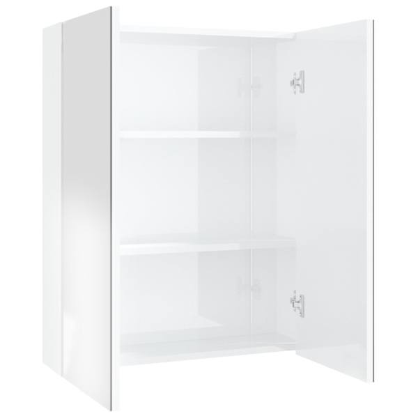 vidaXL vannitoa peegelkapp, 60 x 15 x 75 cm, MDF, s&auml;ravvalge