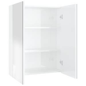 Koupelnová skříňka se zrcadlem 60 x 15 x 75 cm MDF zářivě bílá - obrázek 2