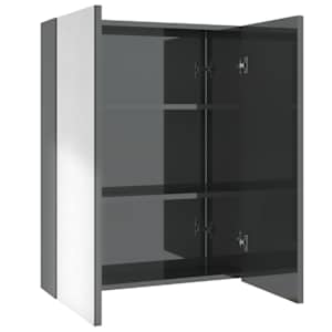 vidaXL vannitoa peegelkapp, 60 x 15 x 75 cm, MDF, s&auml;ravhall