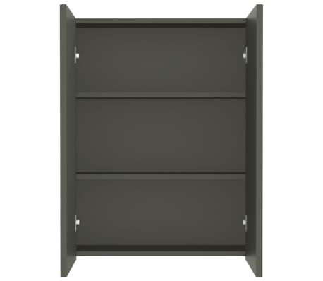 vidaXL Badkamerkast met spiegel 60x15x75 cm MDF grijs