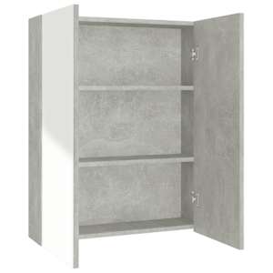 Koupelnová skříňka se zrcadlem 60x15x75 cm MDF betonově šedá - obrázek 2