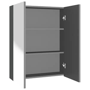 Koupelnová skříňka se zrcadlem 60 x 15 x 75 cm MDF antracitová - obrázek 2
