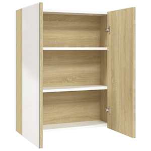 Koupelnová skříňka se zrcadlem 60x15x75 cm MDF bílá a dub - obrázek 2