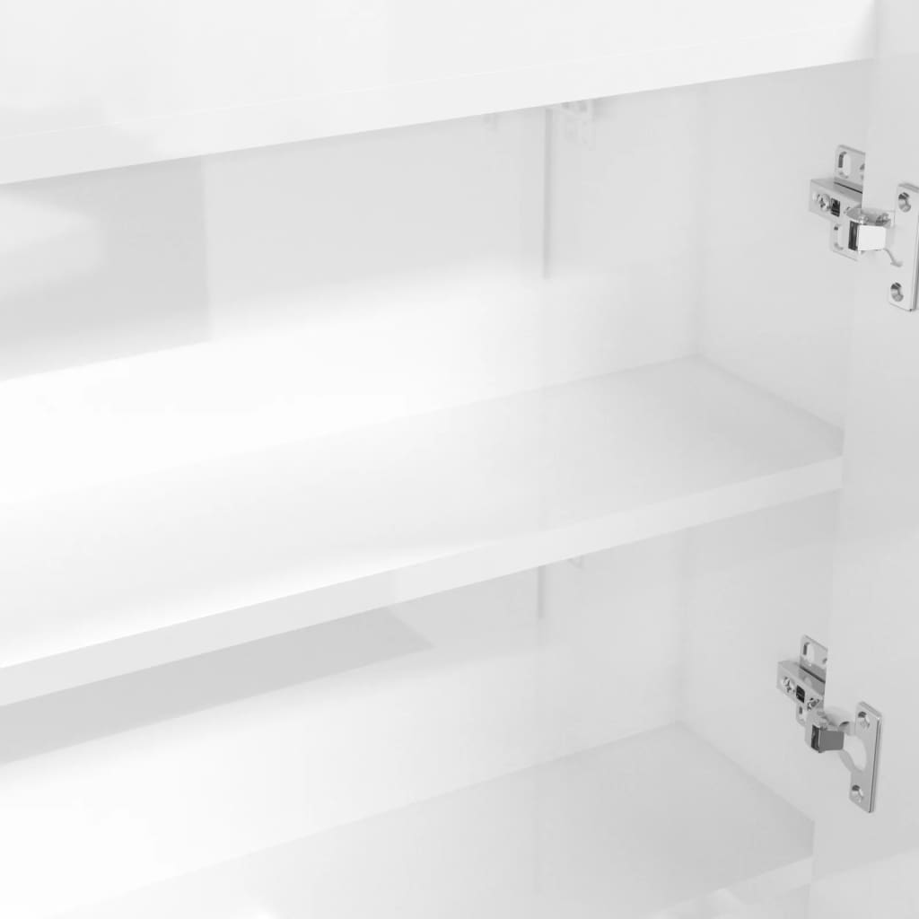 Koupelnová skříňka se zrcadlem 80 x 15 x 60 cm MDF zářivě bílá