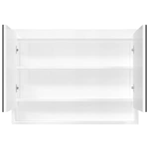 vidaXL Ντουλάπι Μπάνιου με Καθρέφτη 80x15x60 εκ. Λαμπερό Λευκό από MDF