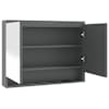 vidaXL vannitoa peegelkapp, 80 x 15 x 60 cm, MDF, hall