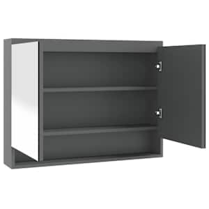 vidaXL vannitoa peegelkapp, 80 x 15 x 60 cm, MDF, hall